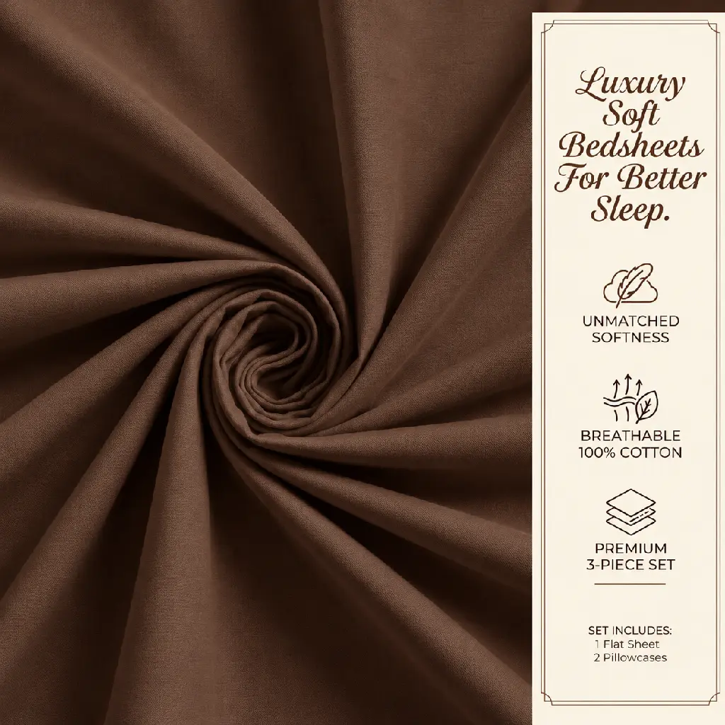 Luxury Brown Bedsheet Comfort.webp