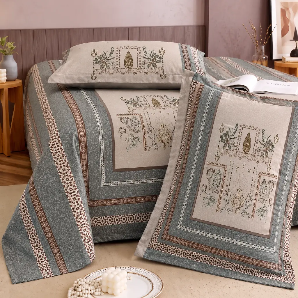 RATE-1350 Botanical Bedding in a Cozy Bedroom.webp